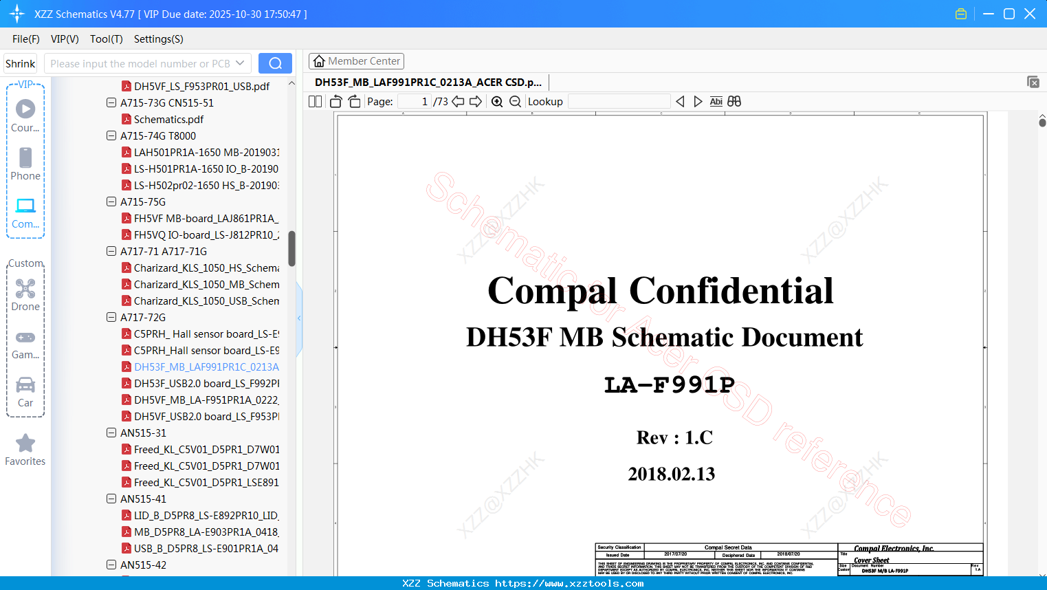 Laptop DH53F_MB_LAF991PR1C_0213A_ACER CSD